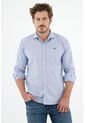 Tennis Camisa Azul Con Cuello Francés Para Hombre de Tennis