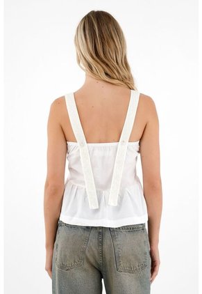 Tennis Camisa Crudo Con Escote Recto Para Mujer