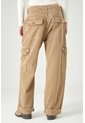 Tennis Pantalón Cargo Wide Leg Con Bolsillos Laterales En Algodón Caqui Para Mujer de Tennis