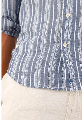 Tennis Camisa Manga Larga A Rayas Para Hombre