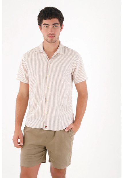 Tennis Camisa A Rayas Con Raqueta Con Diseño Minimalista Para Hombre