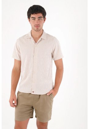 Tennis Camisa A Rayas Con Raqueta Con Diseño Minimalista Para Hombre