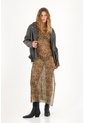 Vestido Largo Traslúcido Animal Print Para Mujer de Tennis