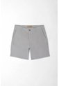 Tennis Bermuda Para Hombre En Algodón Gris Claro Fit Tradicional Con Bolsillos Diagonales Tipo Chino de Tennis