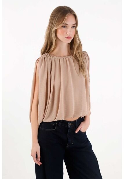 Tennis Camisa En Tela Liviana Y Vaporosa Crudo Para Mujer