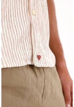 Tennis Camisa A Rayas Con Raqueta Con Diseño Minimalista Para Hombre