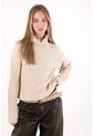 Tennis Buzo Cuello Tortuga Crudo Para Mujer de Tennis