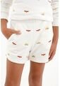 Bermuda Crudo Con Bordado De Mariposas Para Niña de Tennis