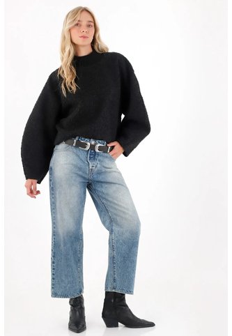 Tennis Buzo Con Mangas Horseshoe Negro Para Mujer Tennis