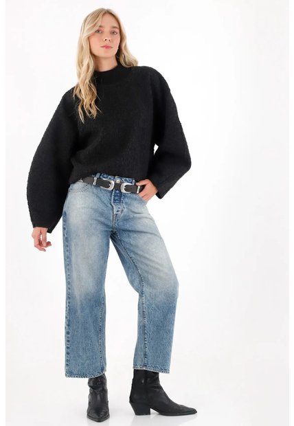 Tennis Buzo Con Mangas Horseshoe Negro Para Mujer
