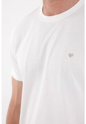 Tennis Camiseta Manga Corta Blanca Para Hombre