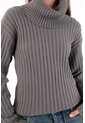 Tennis Buzo Cuello Tortuga Gris Para Mujer de Tennis