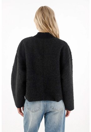 Tennis Buzo Con Mangas Horseshoe Negro Para Mujer