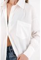 Tennis Camisa Larga Con Bolsillo De Parche Crudo Para Mujer de Tennis