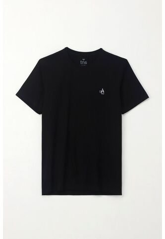 Tennis Camiseta Básica Con Mini Print Negra Para Hombre Tennis