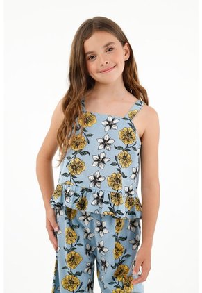 Camisa Con Estampado Floral Para Niña