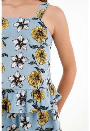 Camisa Con Estampado Floral Para Niña