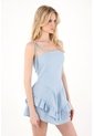Tennis Vestido Corto Tipo Corsé Azul Para Mujer de Tennis