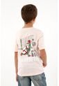 Camiseta Rosada Básica Con Estampado Divertido Para Niño de Tennis