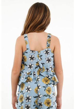 Camisa Con Estampado Floral Para Niña
