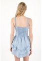 Tennis Vestido Corto Tipo Corsé Azul Para Mujer de Tennis