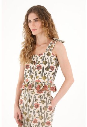 Tennis Camisa Crop Con Estampado En Relieve Para Mujer