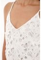 Tennis Vestido Largo Tejido Con Aberturas Crudo Para Mujer de Tennis