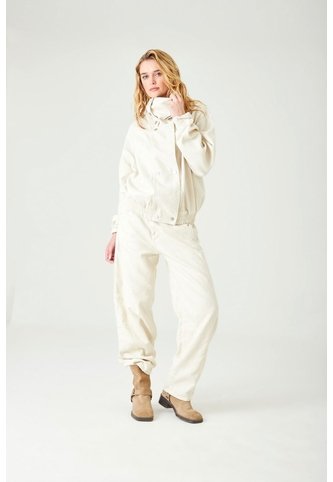 Tennis Chaqueta Relaxed Fit Con Cuello Alto Envolvente En Tejido Plano Crudo Para Mujer Tennis