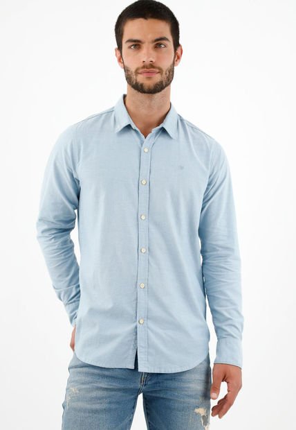 Camisa Clásica Gris Para Hombre