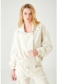 Tennis Chaqueta Relaxed Fit Con Cuello Alto Envolvente En Tejido Plano Crudo Para Mujer de Tennis