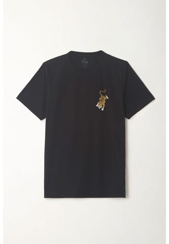 Tennis Camiseta Estampada Negra Para Hombre Tennis