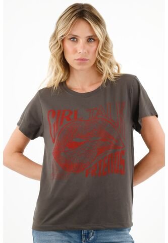 Tennis Camiseta Café Manga Corta Para Mujer Tennis