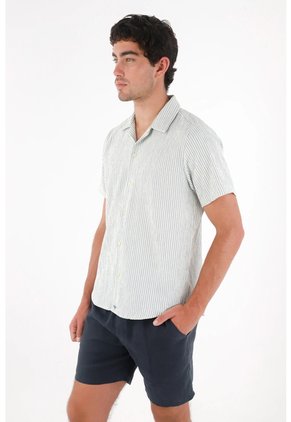 Tennis Camisa A Rayas Con Raqueta Con Textura Lisa Para Hombre