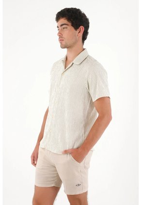 Tennis Camisa A Rayas Con Raqueta Con Acabado Suave Para Hombre