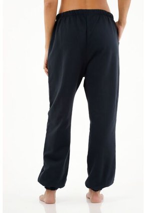 Pantalón Tipo Jogger Tiro Alto Azul Para Mujer