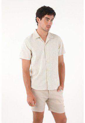 Tennis Camisa A Rayas Con Raqueta Con Acabado Suave Para Hombre