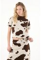 Tennis Camiseta Con Estampado De Vaca Para Mujer de Tennis