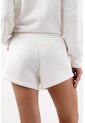 Tennis Bermuda Para Mujer De Algodón Blanco Fit Relajado Con Abertura Lateral de Tennis