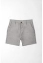 Tennis Bermuda Chino Fit Recto Con Botón De Contraste En Lino Gris Para Hombre de Tennis