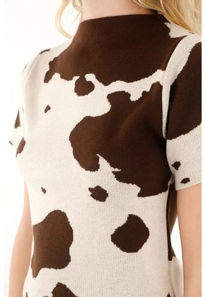 Tennis Camiseta Con Estampado De Vaca Para Mujer