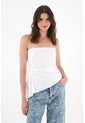 Tennis Camisa Straplesse Con Recogido De Silueta Amplia Para Mujer de Tennis