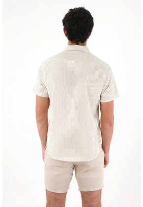 Tennis Camisa A Rayas Con Raqueta Con Acabado Suave Para Hombre