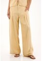 Tennis Pantalón Wide Leg De Tiro Alto Amarillo Para Mujer de Tennis