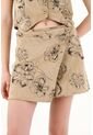 Tennis Falda Corta Suede Con Diseño Floral Para Mujer de Tennis