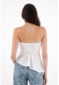 Tennis Camisa Straplesse Con Recogido De Silueta Amplia Para Mujer de Tennis
