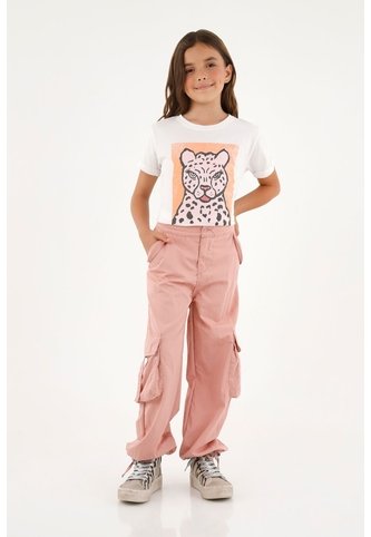 Pantalón Parachute Naranja Para Niña Tennis