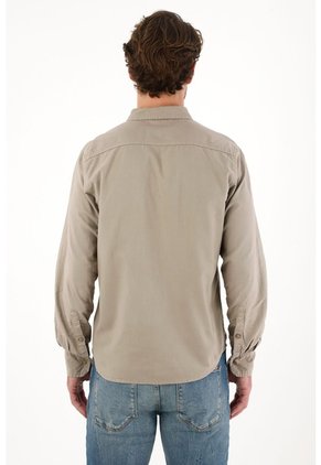 Tennis Camisa Manga Larga Con Raqueta Bordada Gris Para Hombre