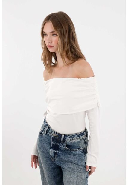 Tennis Camiseta Cuello Bandeja Crudo Para Mujer