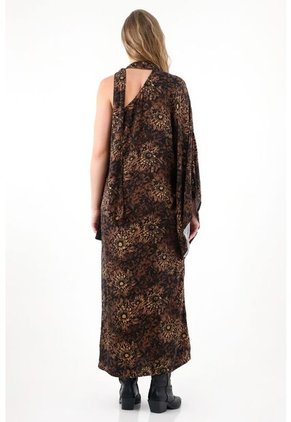 Tennis Vestido Largo Amplio Con Estampado De Flores Para Mujer