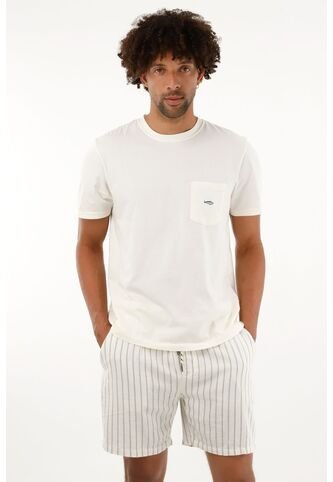 Tennis Camiseta Crudo Con Bolsillo De Parche Para Hombre Tennis